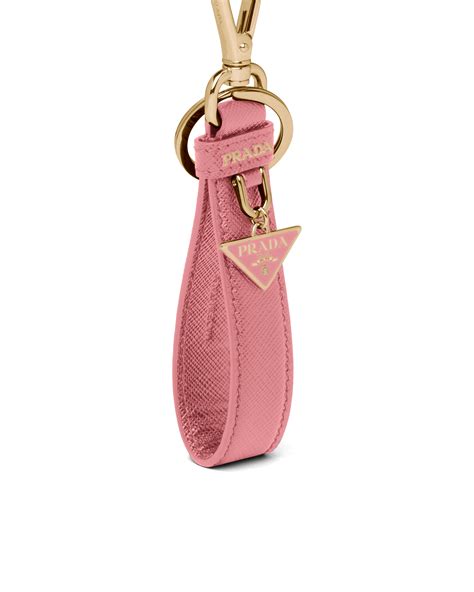 prada saffiano leather keychain.